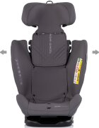 CHIPOLINO Scaun auto pentru copii Techno iGrow Charcoal I-Size 40-150 cm cu sistem Isofix si sezut rotativ