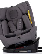 CHIPOLINO Scaun auto pentru copii Techno iGrow Charcoal I-Size 40-150 cm cu sistem Isofix si sezut rotativ