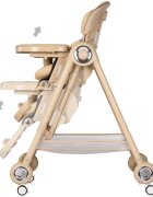CHIPOLINO Scaun de masa 2 in 1 Melba Latte reglabil transformabil roti cu frana pliere compacta