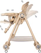 CHIPOLINO Scaun de masa 2 in 1 Melba Latte reglabil transformabil roti cu frana pliere compacta