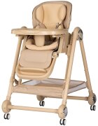CHIPOLINO Scaun de masa 2 in 1 Melba Latte reglabil transformabil roti cu frana pliere compacta