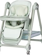 CHIPOLINO Scaun de masa 2 in 1 Melba Matcha reglabil transformabil roti cu frana pliere compacta
