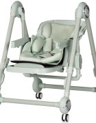 CHIPOLINO Scaun de masa 2 in 1 Melba Matcha reglabil transformabil roti cu frana pliere compacta