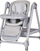 CHIPOLINO Scaun de masa 2 in 1 Melba Platinum reglabil transformabil roti cu frana pliere compacta