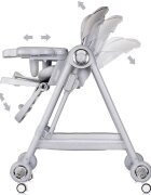 CHIPOLINO Scaun de masa 2 in 1 Melba Platinum reglabil transformabil roti cu frana pliere compacta