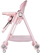 CHIPOLINO Scaun de masa 2 in 1 Melba Powder Pink reglabil transformabil roti cu frana pliere compacta