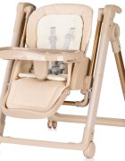 CHIPOLINO Scaun de masa 2 in 1 transformabil in leagan Super Chef Tiramisu cu roti spatar reglabi sezut reglabil pliere compacta