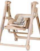 CHIPOLINO Scaun de masa 2 in 1 transformabil in leagan Super Chef Tiramisu cu roti spatar reglabi sezut reglabil pliere compacta