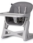 CHIPOLINO Scaun de masa 4 in 1 Multi Charcoal transformabil reglabil picioare elegante din lemn