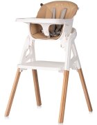 CHIPOLINO Scaun de masa 4 in 1 Multi Latte transformabil reglabil picioare elegante din lemn