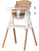 CHIPOLINO Scaun de masa 4 in 1 Multi Latte transformabil reglabil picioare elegante din lemn