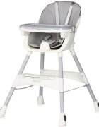 CHIPOLINO Scaun de masa Avocado Platinum cu tava reglabila jucarie detasabila cotiere si suport pentru picioare