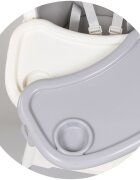 CHIPOLINO Scaun de masa Avocado Platinum cu tava reglabila jucarie detasabila cotiere si suport pentru picioare