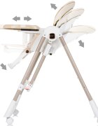 CHIPOLINO Scaun de masa Milk Shake 2 in 1 macadamia