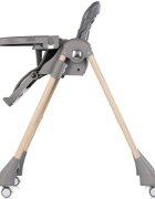 CHIPOLINO Scaun de masa pentru copii Candy Shop Charcoal cu spatar reglabil in 3 pozitii inaltime reglabila 4 roti