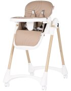 CHIPOLINO Scaun de masa pentru copii Candy Shop Latte cu spatar reglabil in 3 pozitii inaltime reglabila 4 roti