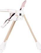 CHIPOLINO Scaun de masa pentru copii Candy Shop Powder Pink cu spatar reglabil in 3 pozitii inaltime reglabila 4 roti