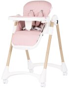 CHIPOLINO Scaun de masa pentru copii Candy Shop Powder Pink cu spatar reglabil in 3 pozitii inaltime reglabila 4 roti