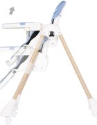 CHIPOLINO Scaun de masa pentru copii Candy Shop Sky Blue cu spatar reglabil in 3 pozitii inaltime reglabila 4 roti
