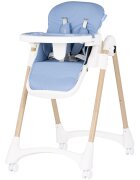 CHIPOLINO Scaun de masa pentru copii Candy Shop Sky Blue cu spatar reglabil in 3 pozitii inaltime reglabila 4 roti