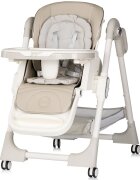 CHIPOLINO Scaun de masa Yogurt Cashmere reglabil tava dubla husa din piele ecologica roti cu frana
