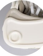 CHIPOLINO Scaun de masa Yogurt Cashmere reglabil tava dubla husa din piele ecologica roti cu frana