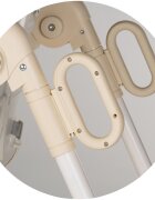 CHIPOLINO Scaun de masa Yogurt Latte reglabil tava dubla husa din piele ecologica roti cu frana