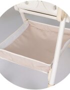 CHIPOLINO Scaun de masa Yogurt Latte reglabil tava dubla husa din piele ecologica roti cu frana