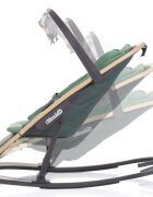 CHIPOLINO Scaunel balansoar Senso Basil Wood cu spatar reglabil bara de jucarii suport pentru cap centuri de siguranta pliere compacta
