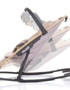 CHIPOLINO Scaunel balansoar Senso Biscotta Wood cu spatar reglabil bara de jucarii suport pentru cap centuri de siguranta pliere compacta