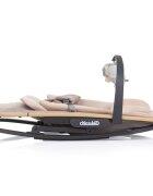 CHIPOLINO Scaunel balansoar Senso Biscotta Wood cu spatar reglabil bara de jucarii suport pentru cap centuri de siguranta pliere compacta