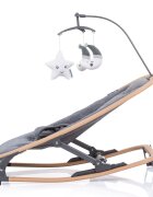 CHIPOLINO Scaunel balansoar Velvet graphite wood