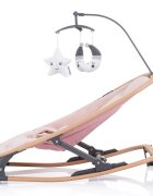 CHIPOLINO Scaunel balansoar Velvet rose water wood