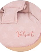 CHIPOLINO Scaunel balansoar Velvet rose water wood