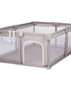 CHIPOLINO Tarc de joaca pentru copii 180x120 cm Lotus Beige 2 inele ajutatoare si usa cu fermoar