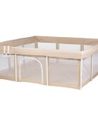 CHIPOLINO Tarc de joaca pentru copii Easy Beige 180x180 cm inele ajutatoare si usa pentru acces