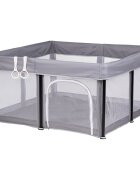 CHIPOLINO Tarc de joaca pentru copii Vibe Grey 120x120 cm inele ajutatoare si usa pentru acces