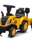 CHIPOLINO Tractor de impins CAT yellow volan cu sunete spatiu pentru depozitare greutate admisa 25 kg