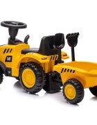 CHIPOLINO Tractor de impins CAT yellow volan cu sunete spatiu pentru depozitare greutate admisa 25 kg