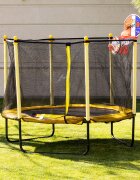 CHIPOLINO Trambulina Sporty yellow 140 cm cu cos de baschet