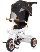 CHIPOLINO Tricicleta Marathon Black White cu sezut rotativ suport picioare maner reglabil 2 cosulete greutate admisa 25 kg