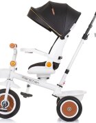 CHIPOLINO Tricicleta Marathon Black White cu sezut rotativ suport picioare maner reglabil 2 cosulete greutate admisa 25 kg