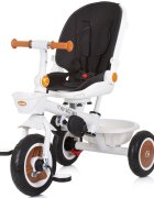 CHIPOLINO Tricicleta Marathon Black White cu sezut rotativ suport picioare maner reglabil 2 cosulete greutate admisa 25 kg