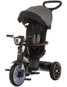 CHIPOLINO Tricicleta pentru copii Derby granite cu copertina si sezut reversibil spatar reglabil pozitie somnfrana suport pentru picioare maner cu control al directiei jucarie cu muzica si lumini