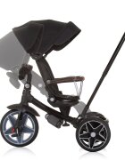 CHIPOLINO Tricicleta pentru copii Derby obsidian cu copertina si sezut reversibil spatar reglabil pozitie somnfrana suport pentru picioare maner cu control al directiei jucarie cu muzica si lumini