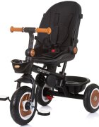 CHIPOLINO Tricicleta pentru copii Marathon Obsidian cu sezut rotativ suport picioare maner reglabil 2 cosulete greutate admisa 25 kg