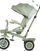 CHIPOLINO Tricicleta pentru copii Marathon Pastel Green cu sezut rotativ suport picioare maner reglabil 2 cosulete greutate admisa 25 kg