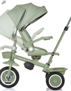 CHIPOLINO Tricicleta pentru copii Marathon Pastel Green cu sezut rotativ suport picioare maner reglabil 2 cosulete greutate admisa 25 kg