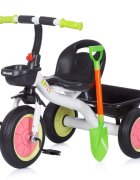 CHIPOLINO Tricicleta pentru copii Rover watermelon cu sezut si ghidon confortabil cos pentru accesorii lopata de jucarie inclusa pentru copii cu o greutate de pana la 25 kg