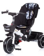 CHIPOLINO Tricicleta pentru copii Smart Black white cu sezut reversibil maner cu control al directiei tavita detasabila copertina XXL cos pentru cumparaturi suport pentru sticla de la 1 an pana la 25 kg